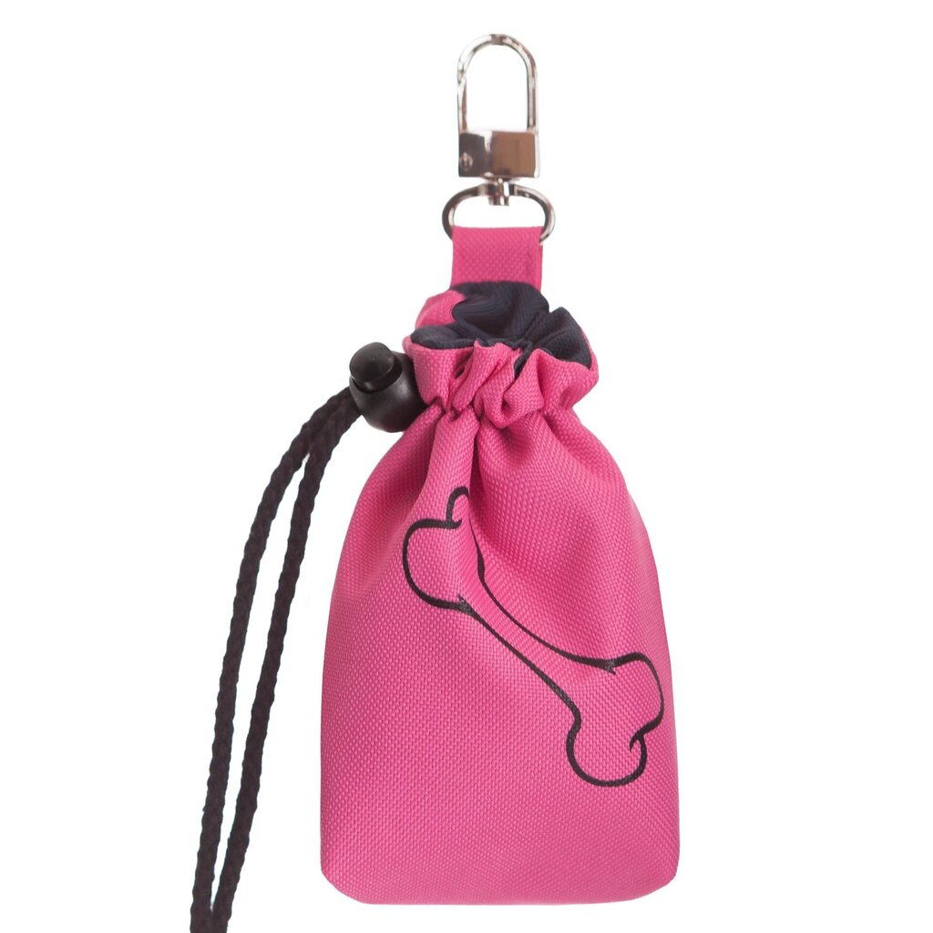 Hobbydog maiustuste kott Pink Bone, 18x5x12 cm цена и информация | Dresseerimise vahendid koertele | kaup24.ee