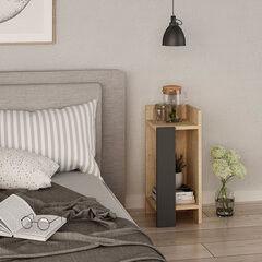 Ночной столик Kalune Design K855(I), 60 см, серый/коричневый цена и информация | Прикроватные тумбочки | kaup24.ee