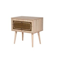 Ночной столик Kalune Design 869, 61 см, коричневый/дуб цена и информация | Прикроватные тумбочки | kaup24.ee