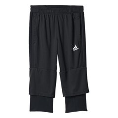 Спортивные штаны для мальчиков Adidas Tiro 17 3/4 Junior, черные цена и информация | Штаны для мальчика Nini | kaup24.ee