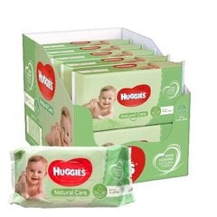 Niisked salvrätikud Huggies NATURAL CARE 10x56tk цена и информация | Влажные салфетки | kaup24.ee