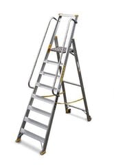 Алюминиевая лестница, 8 ступенек цена и информация | Стремянки | kaup24.ee