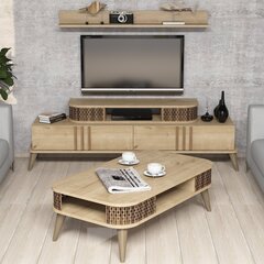 Комплект мебели для гостиной Kalune Design 845(II), коричневый цена и информация | Секции | kaup24.ee