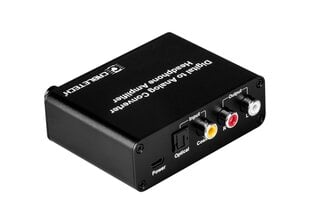 Cabletech Digital to Analog Converter with Headphone Jack / Black цена и информация | Адаптеры и USB-hub | kaup24.ee