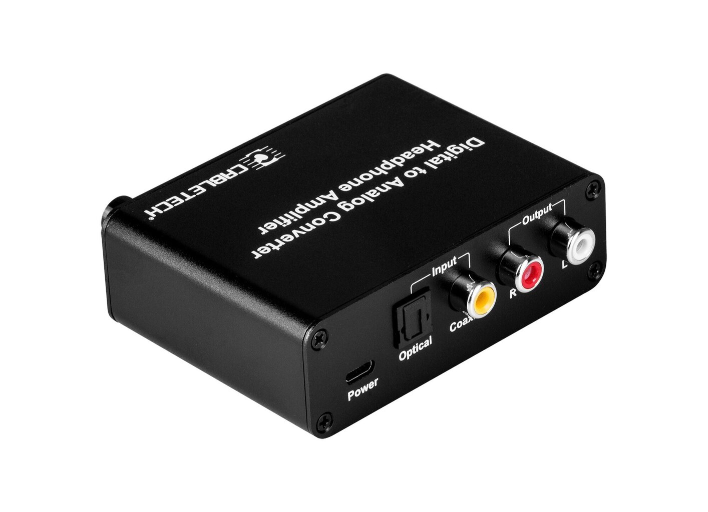 Cabletech Digital to Analog Converter with Headphone Jack / Black цена и информация | USB jagajad, adapterid | kaup24.ee