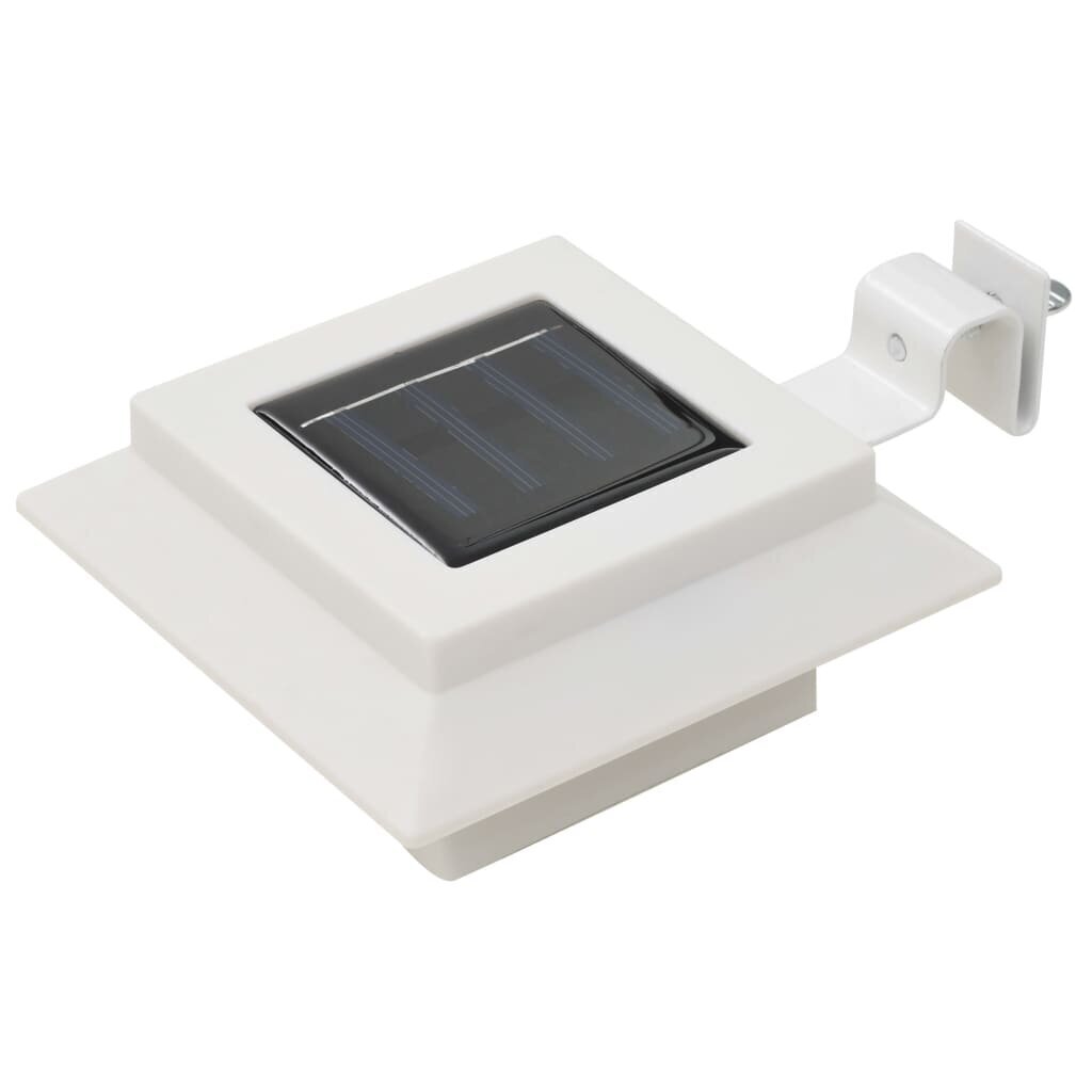 vidaXL päikesepatareiga aiavalgustid 12 tk Led kandiline 12 cm valge hind ja info | Aia- ja õuevalgustid | kaup24.ee