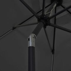 vidaXL päikesevari Led-tuledega, alumiiniumpost, 300 cm, antratsiit цена и информация | Зонты, маркизы, стойки | kaup24.ee