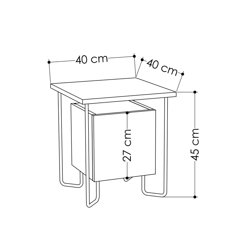 Öökapp Kalune Design 776 (I), 45 cm, tumepruun/must цена и информация | Öökapid | kaup24.ee