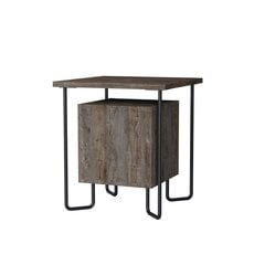 Ночной столик Kalune Design 776 (I), 45 см, темно-коричневый/черный цена и информация | Прикроватные тумбочки | kaup24.ee