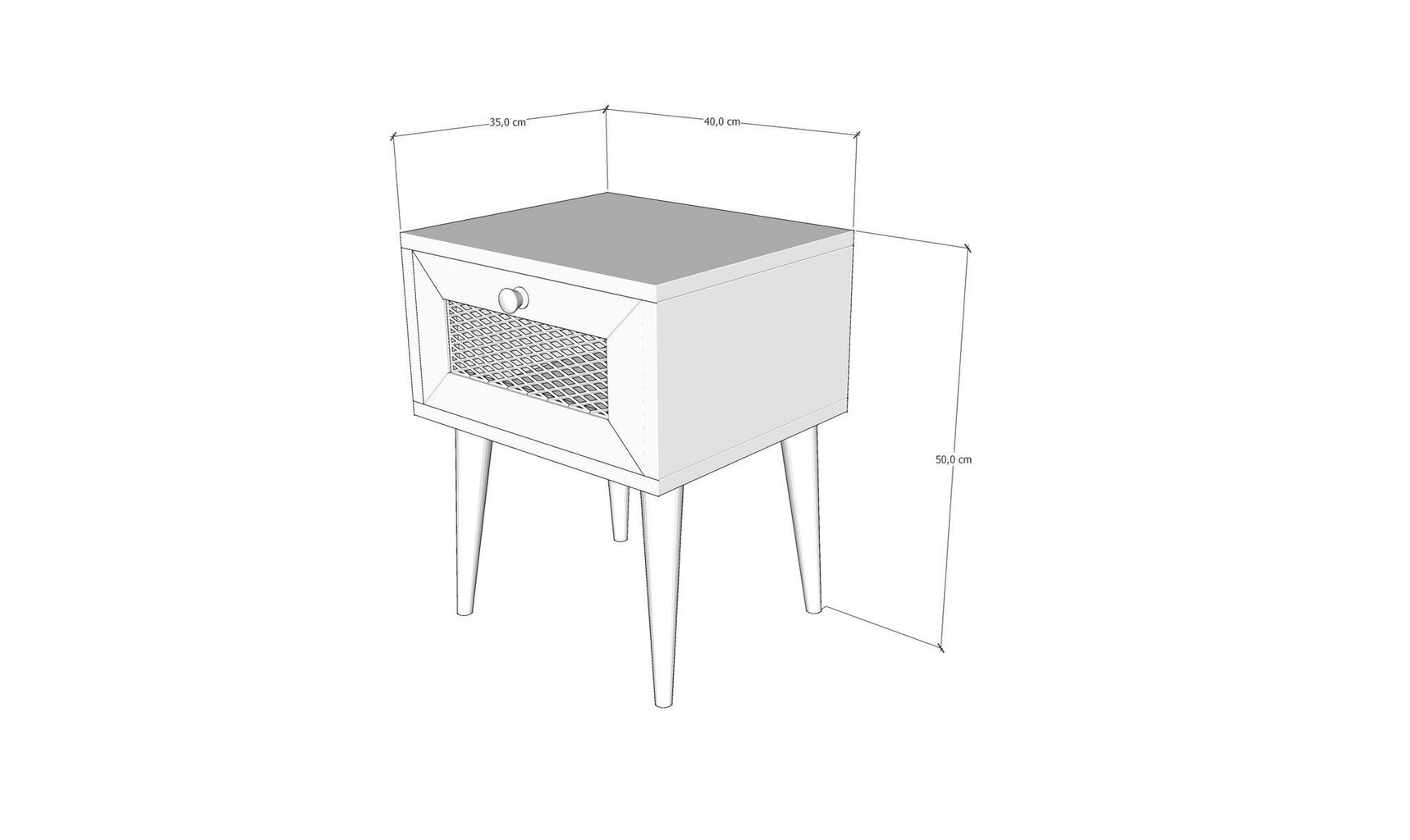 Öökapp Kalune Design 854, 50 cm, pruun hind ja info | Öökapid | kaup24.ee