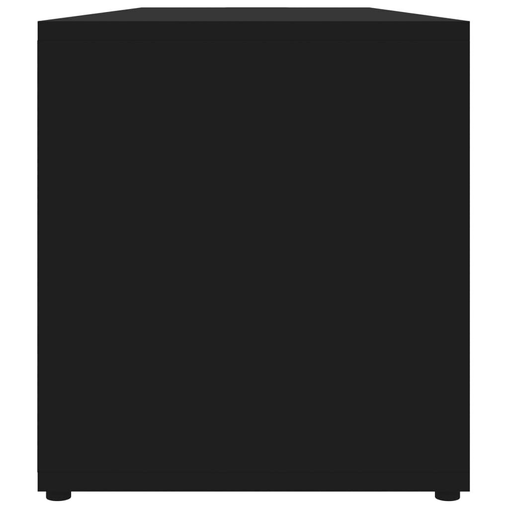 vidaXL telerikapp, must, 120 x 34 x 37 cm, puitlaastplaat hind ja info | TV alused | kaup24.ee