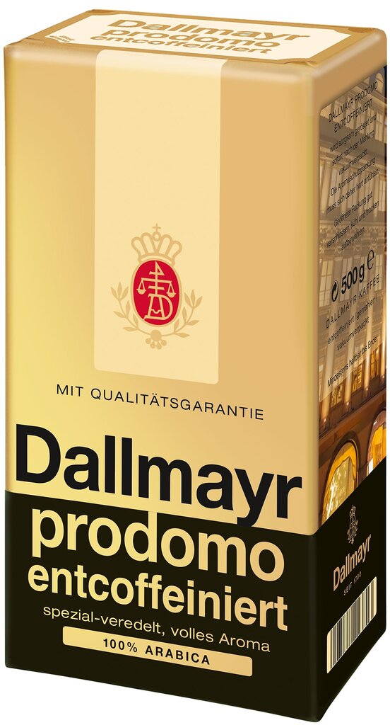 Dallmayr Prodomo kofeiinivaba jahvatatud kohv HVP, 500 g hind ja info | Kohv, kakao | kaup24.ee