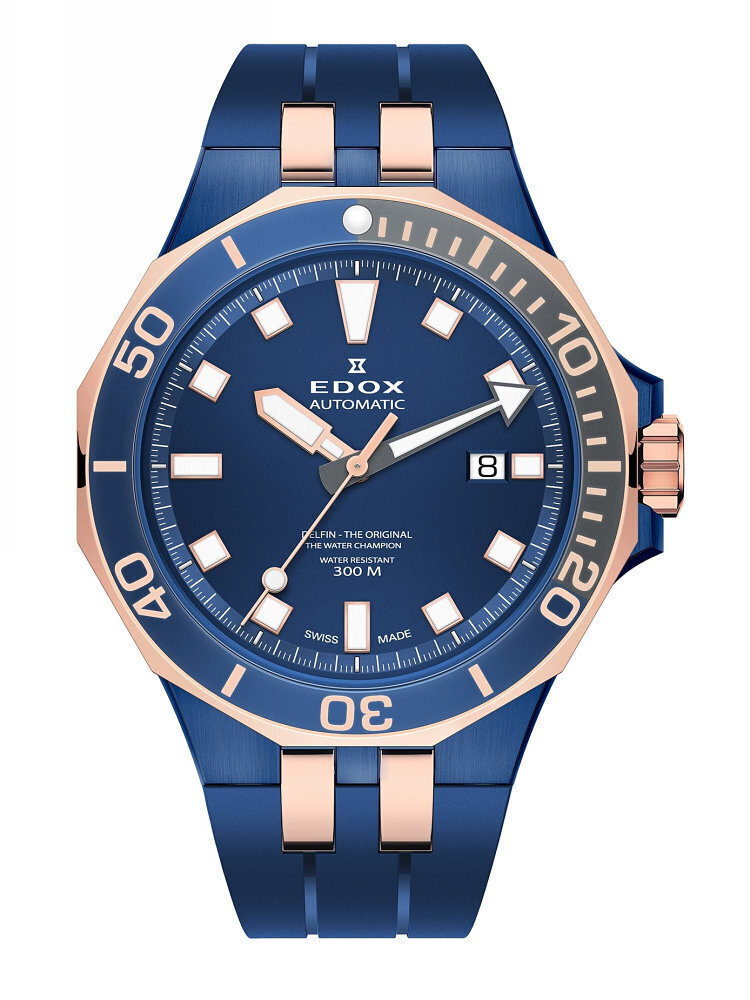 Meeste käekell Edox Delfin Diver Automatic 80110, 357BURCA BUIR hind ja info | Meeste käekellad | kaup24.ee