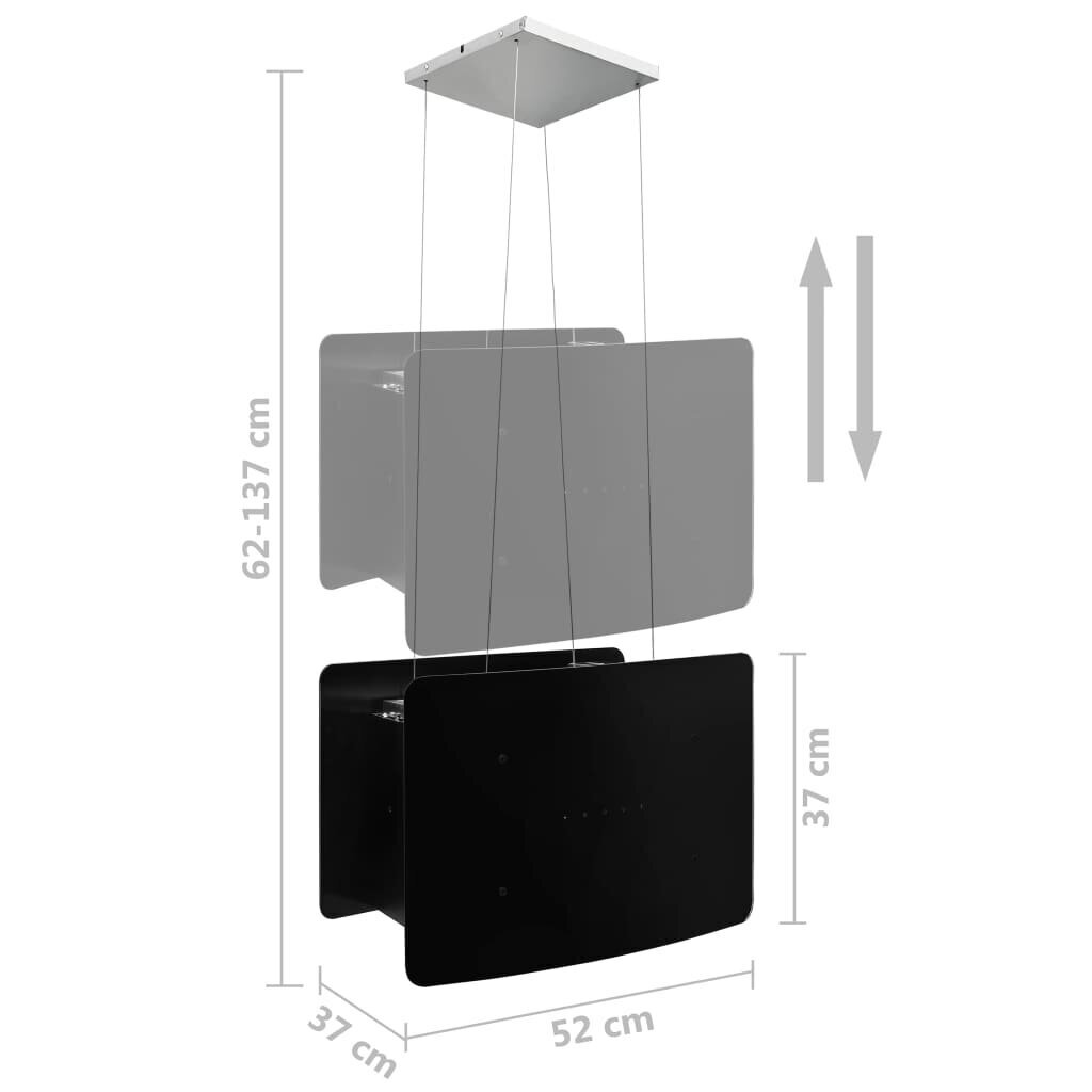 Rippuv köögisaare kubu VidaXL, puutetundlik LCD, karastatud klaas hind ja info | Õhupuhastid | kaup24.ee