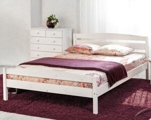 Männipuidust voodi Magnus 5200, 160 x 200 cm, valge цена и информация | Кровати | kaup24.ee