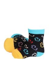 Хлопковые противоскользящие носки черного цвета с разноцветными резиновыми уточками для малышей PARDIRALLI (утиное ралли) цена и информация | Колготки, носочки для новорожденных | kaup24.ee
