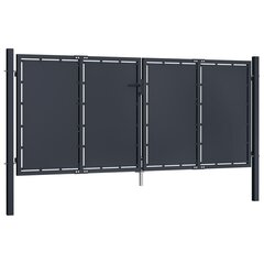 vidaXL aiavärav, teras, 300 x 125 cm, antratsiithall цена и информация | Заборы и принадлежности к ним | kaup24.ee