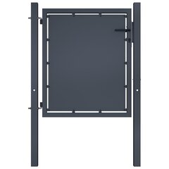 vidaXL aiavärav, teras, 100 x 75 cm, antratsiithall цена и информация | Заборы и принадлежности к ним | kaup24.ee