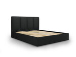 Кровать Micadoni Home Pyla 45, 180x200 см, черная