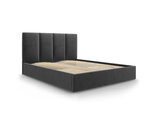 Кровать Micadoni Home Pyla, 180x200 см, темно-серая