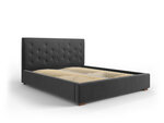 Кровать Micadoni Home Seri, 180x200 см, темно-серая