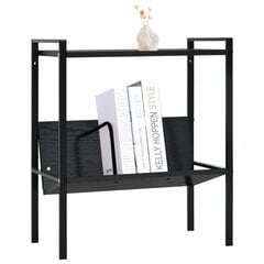 Книжный шкаф двухъярусный, 52 x 28 x 59 см, черный цена и информация | Полки | kaup24.ee