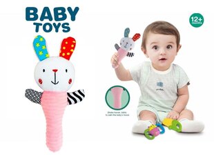 Погремушка - мягкий плюшевый зайчик цена и информация | Игрушки для малышей | kaup24.ee