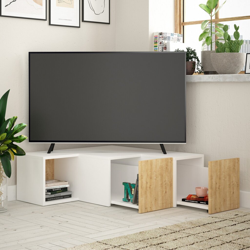 TV-laud Kalune Design 855 (II), valge/beeži värvi цена и информация | TV alused | kaup24.ee