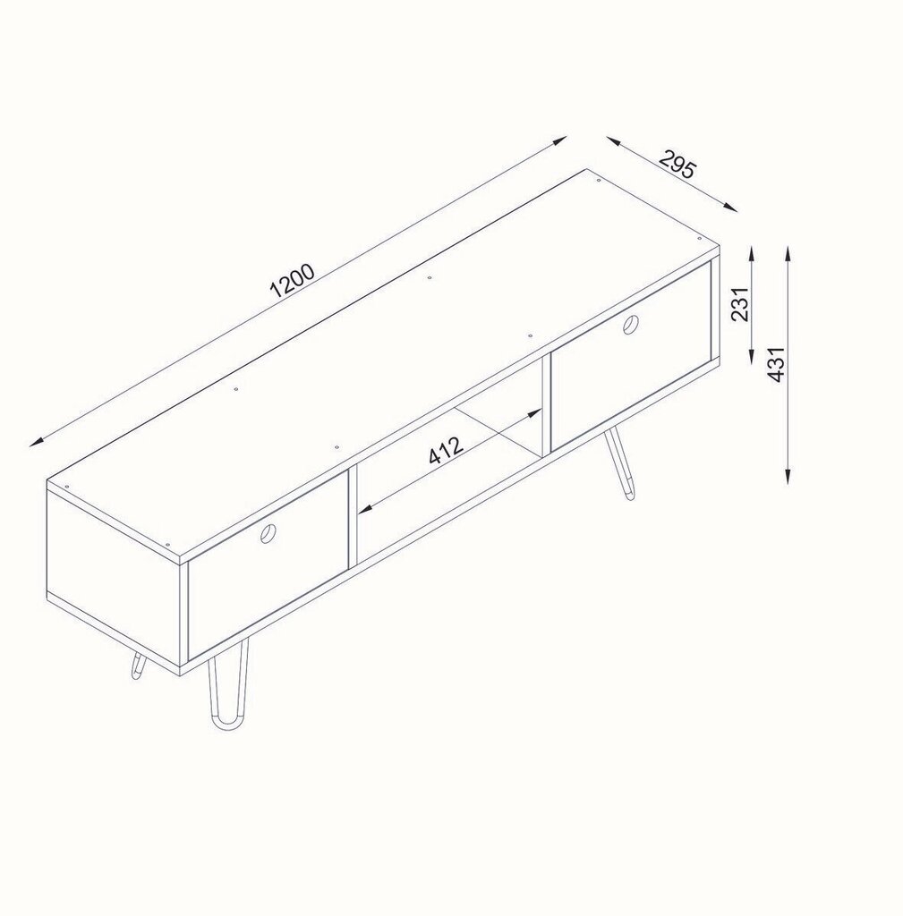 TV-laud Kalune Design 756, pruun цена и информация | TV alused | kaup24.ee