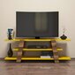 TV-laud Kalune Design 845, 120 cm, pruun/kollane hind ja info | TV alused | kaup24.ee