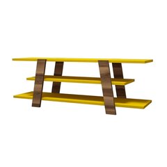 ТВ столик Kalune Design 845, 120 см, коричневый/желтый цена и информация | Тумбы под телевизор | kaup24.ee