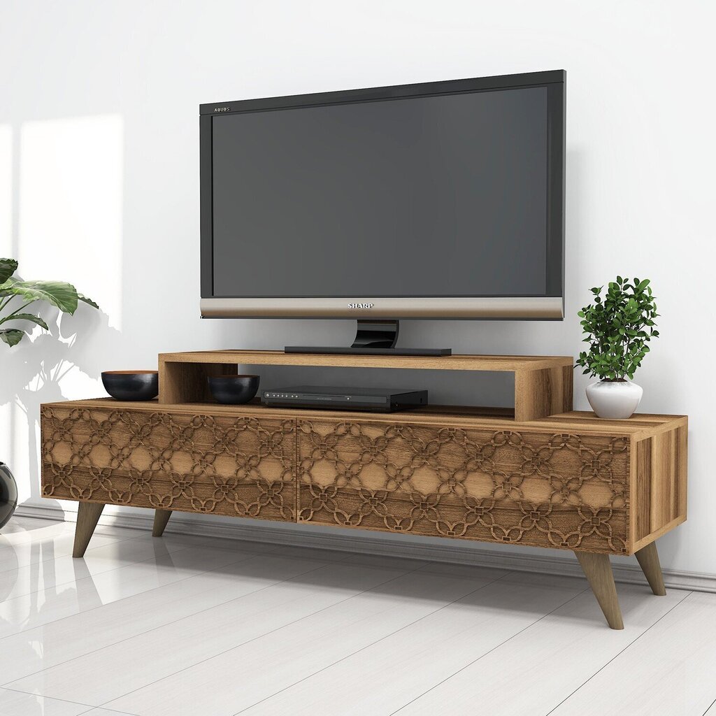 TV-laud Kalune Design 845, 140 cm, pruun цена и информация | TV alused | kaup24.ee