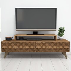 ТВ столик Kalune Design 845, 140 см, коричневый цена и информация |  Тумбы под телевизор | kaup24.ee