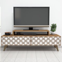 TV-laud Kalune Design 845, 140 cm, pruun/valge цена и информация | Тумбы под телевизор | kaup24.ee