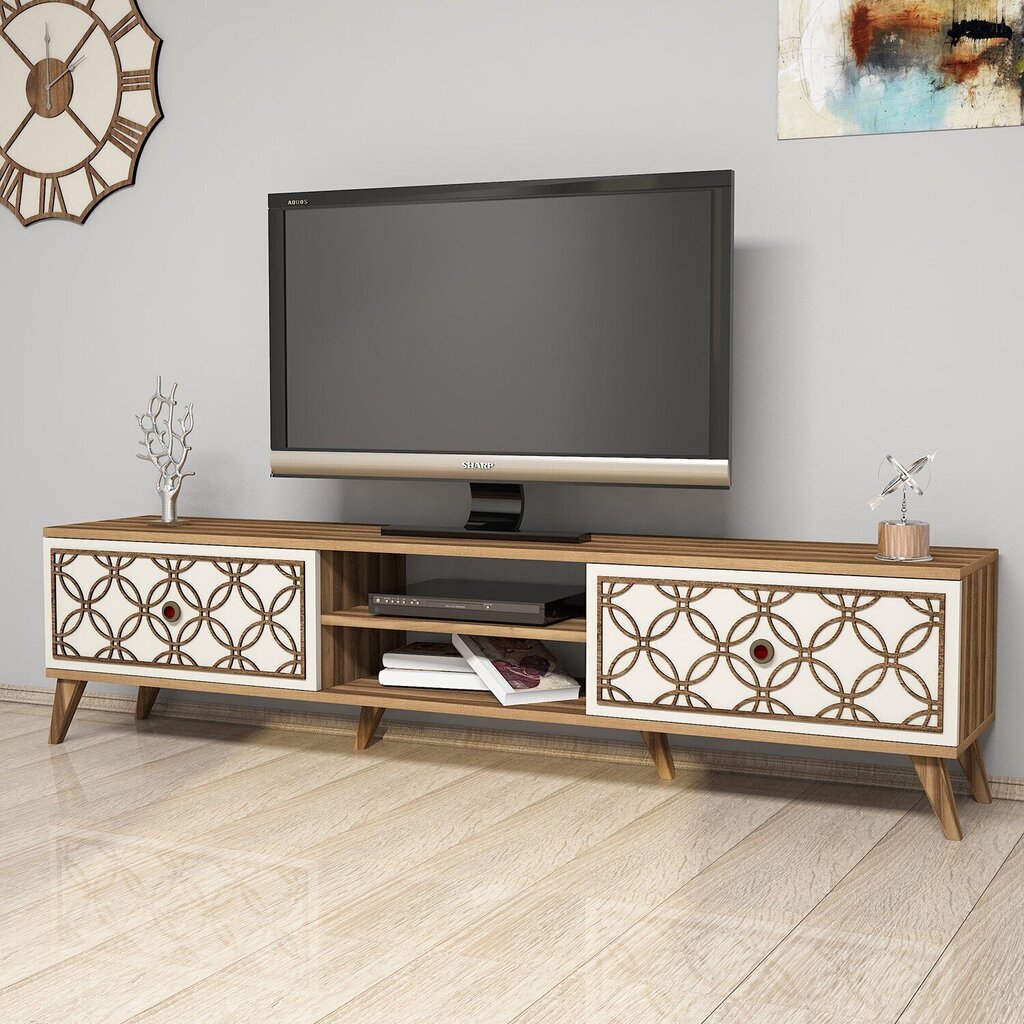 TV-laud Kalune Design 845, 180 cm, pruun/beež värv цена и информация | TV alused | kaup24.ee