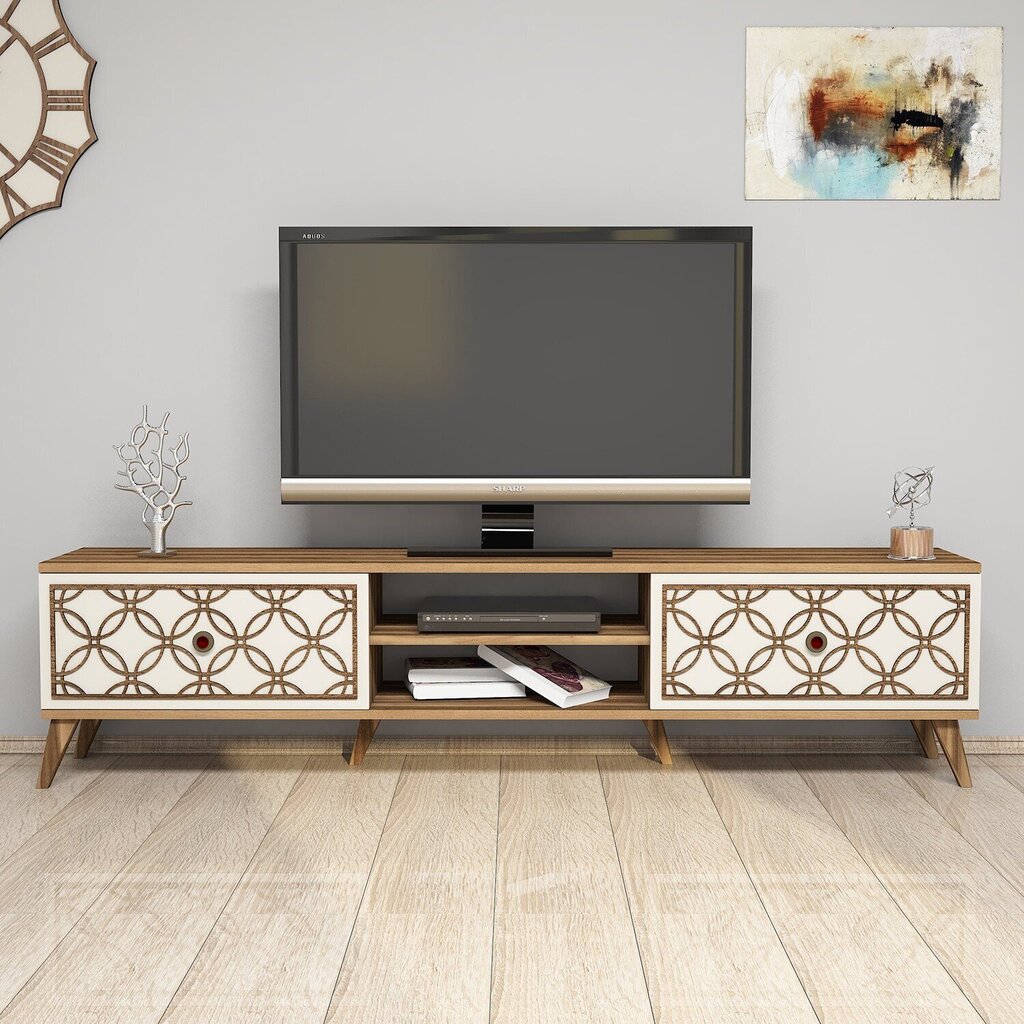 TV-laud Kalune Design 845, 180 cm, pruun/beež värv цена и информация | TV alused | kaup24.ee