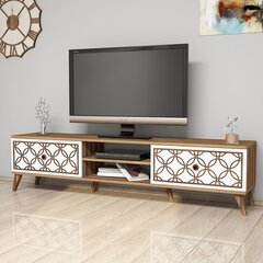 TV-laud Kalune Design 845, 180 cm, pruun/valge цена и информация | Тумбы под телевизор | kaup24.ee