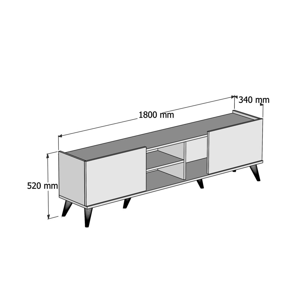 TV-laud Kalune Design 389, 180 cm, pruun hind ja info | TV alused | kaup24.ee