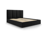 Кровать Micadoni Home Pyla, 180x200 см, черная