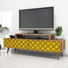 TV-laud Kalune Design 845, 140 cm, pruun/kollane цена и информация | Тумбы под телевизор | kaup24.ee