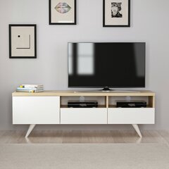 TV-laud Kalune Design 382(II), 150 cm, valge/beež värv цена и информация | Тумбы под телевизор | kaup24.ee