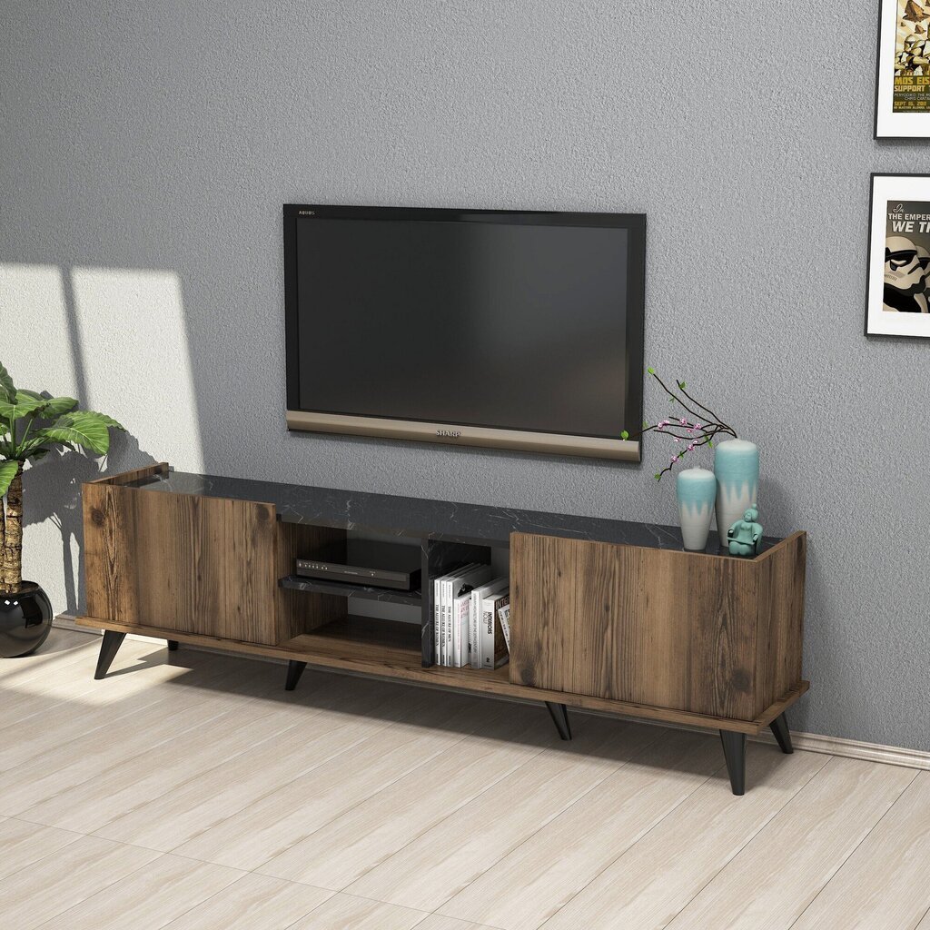 TV-laud Kalune Design 389, 180 cm, pruun/must цена и информация | TV alused | kaup24.ee