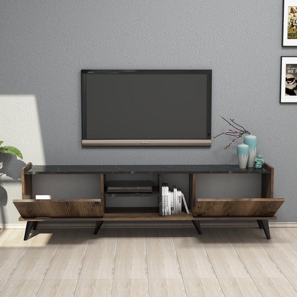 TV-laud Kalune Design 389, 180 cm, pruun/must цена и информация | TV alused | kaup24.ee