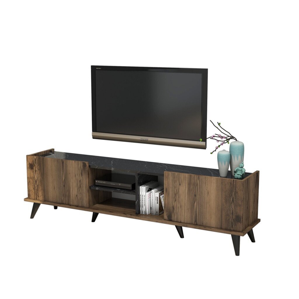 TV-laud Kalune Design 389, 180 cm, pruun/must hind ja info | TV alused | kaup24.ee