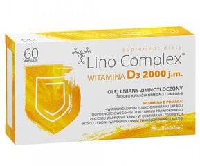 LINOcomplex, D3-vitamiin 2000 IU, 60 kapslit hind ja info | Vitamiinid, toidulisandid, preparaadid tervise heaoluks | kaup24.ee