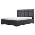 Кровать Selsey Elibin, 140x200 см, темно-серая