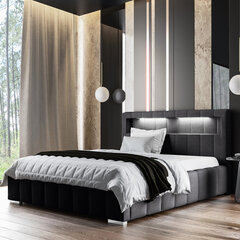 Кровать Selsey Foenum, 160x200 см, темно-серая цена и информация | Кровати | kaup24.ee