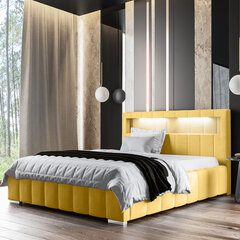 Кровать Selsey Foenum, 180x200 см, желтая цена и информация | Кровати | kaup24.ee