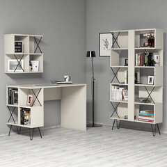 Kirjutuslaud riiuliga Kalune Design 845 (III), must/beež värv hind ja info | Arvutilauad, kirjutuslauad | kaup24.ee