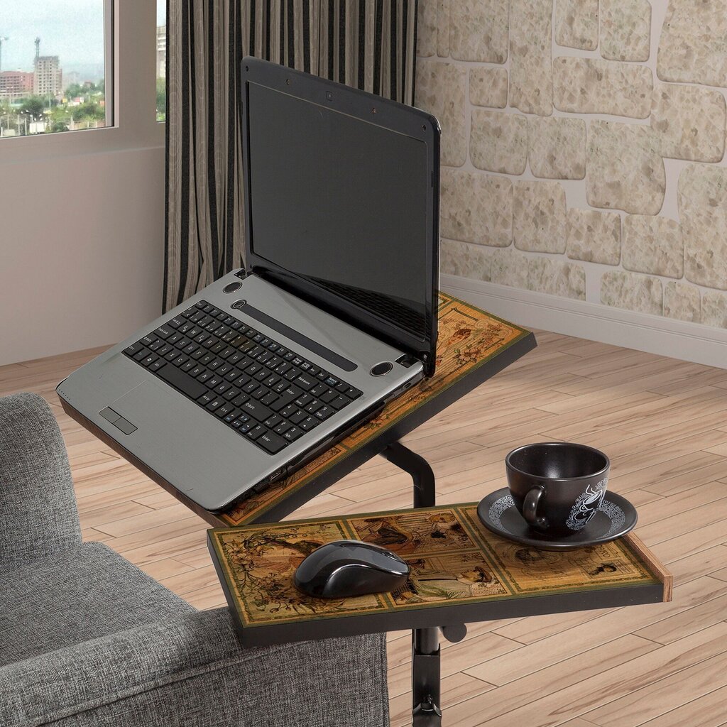 Arvutilaud Kalune Design 863 (I) sülearvutile, pruun/must hind ja info | Arvutilauad, kirjutuslauad | kaup24.ee
